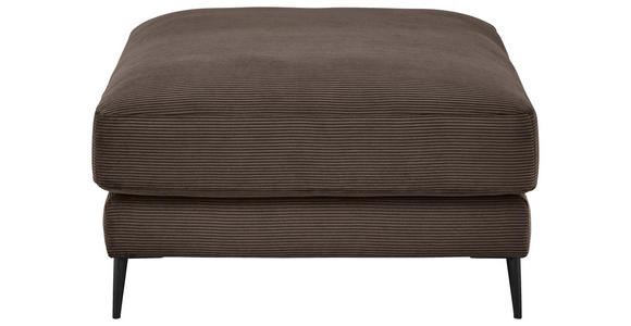 HOCKER in Textil Taupe  - Taupe/Schwarz, Design, Textil/Metall (90/43/90cm) - Dieter Knoll