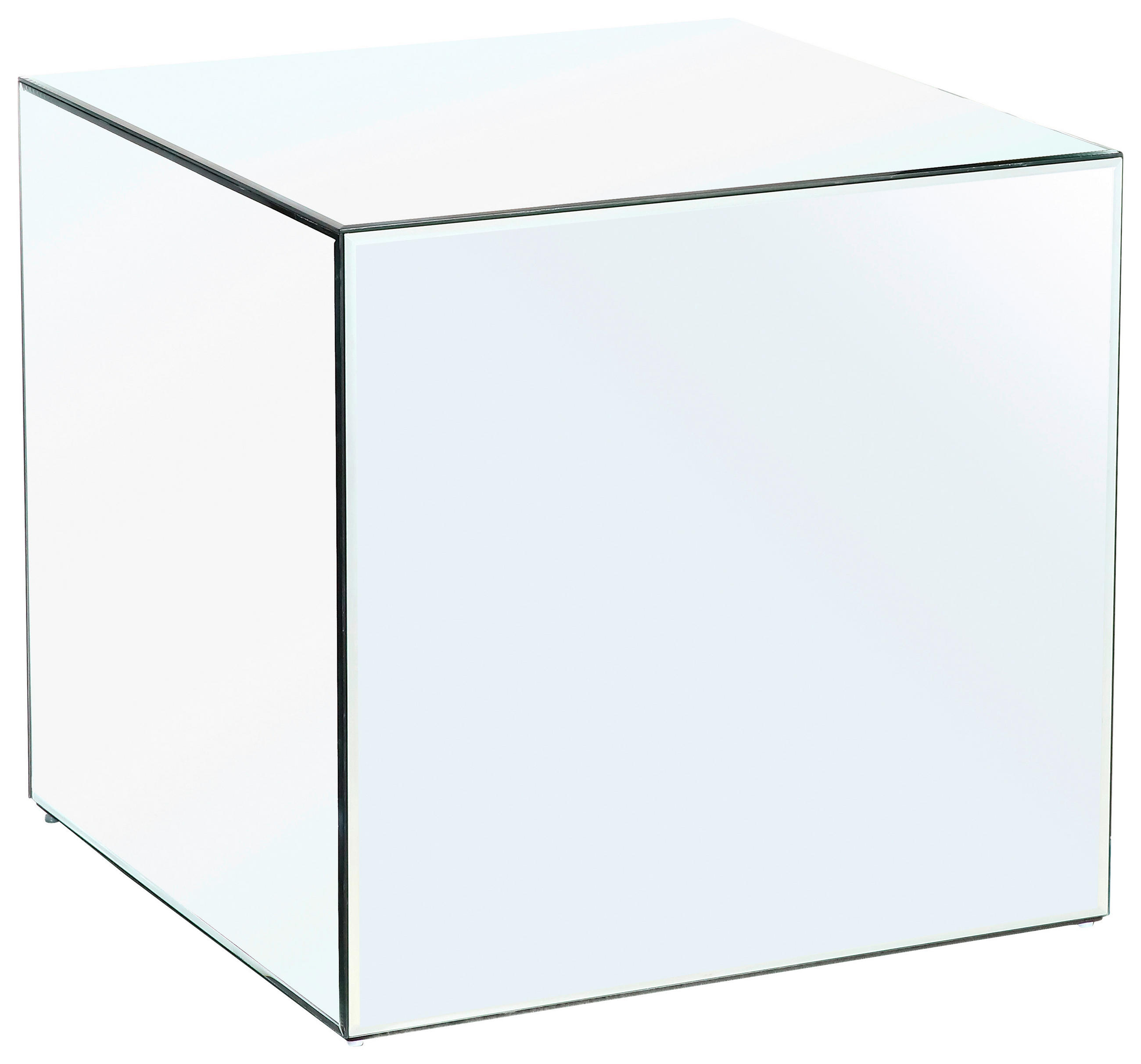 COUCHTISCH Spiegelglas quadratisch Klar  - Klar, Design, Glas/Holzwerkstoff (40/40/40cm) - MID.YOU