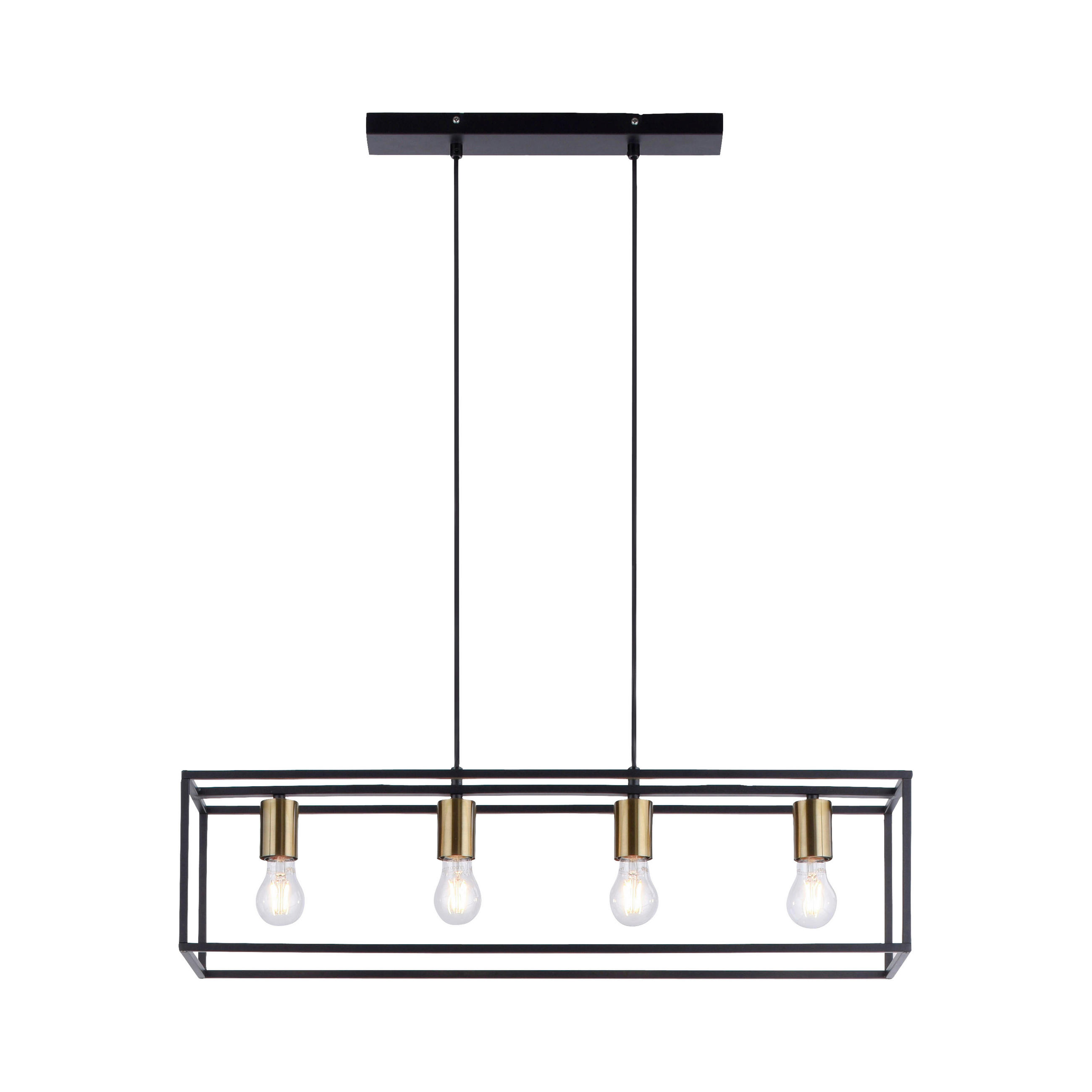 HÄNGELEUCHTE 80/20/120 cm  - Schwarz, Design, Kunststoff/Metall (80/20/120cm)