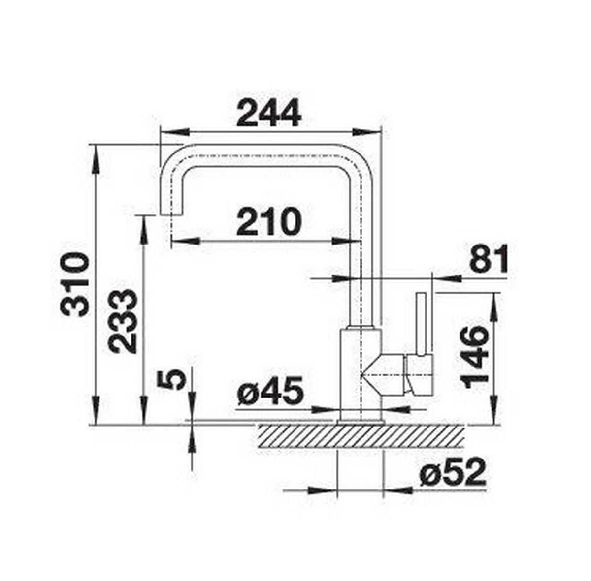 KÜCHENARMATUR 526665  - Schwarz, Basics, Metall (10,5/31/24,8cm) - Blanco