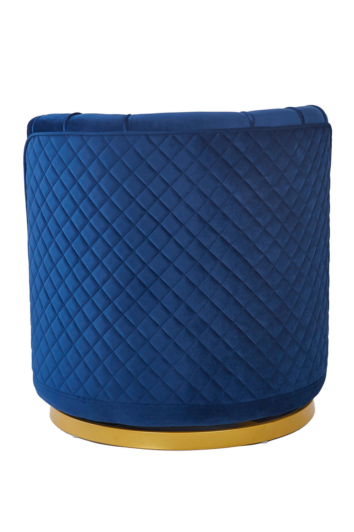 SESSEL in Samt Dunkelblau  - Goldfarben/Dunkelblau, MODERN, Textil/Metall (68/77/57cm) - Livetastic
