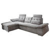 ECKSOFA Schlammfarben Mikrovelours  - Schlammfarben/Silberfarben, KONVENTIONELL, Kunststoff/Textil (170/268cm) - MID.YOU
