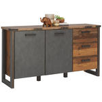 KOMMODE , 168/88/42 cm, 3 Schublade(n)  - Anthrazit/Grau, KONVENTIONELL, Holzwerkstoff/Kunststoff (168/88/42cm) - Hom`in
