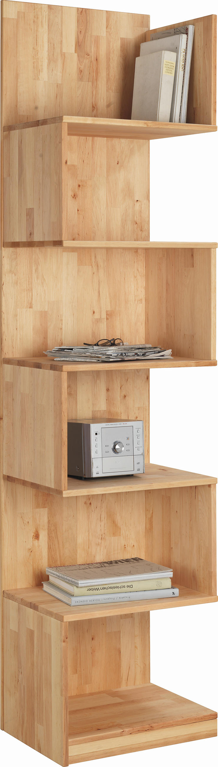 REGAL  50/212/39 cm Erlefarben  - Erlefarben, Natur, Holz (50/212/39cm) - Linea Natura