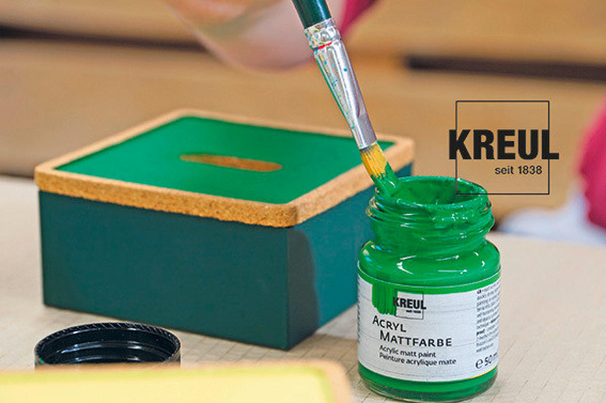 ACRYLFARBE - Blau/Gelb, KONVENTIONELL (22/5/8,5cm)