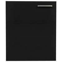 KÜCHENSCHRANKFRONT 60/72/1,9 cm  in Schwarz  - Edelstahlfarben/Schwarz, MODERN, Holzwerkstoff/Metall (60/72/1,9cm) - Nobilia