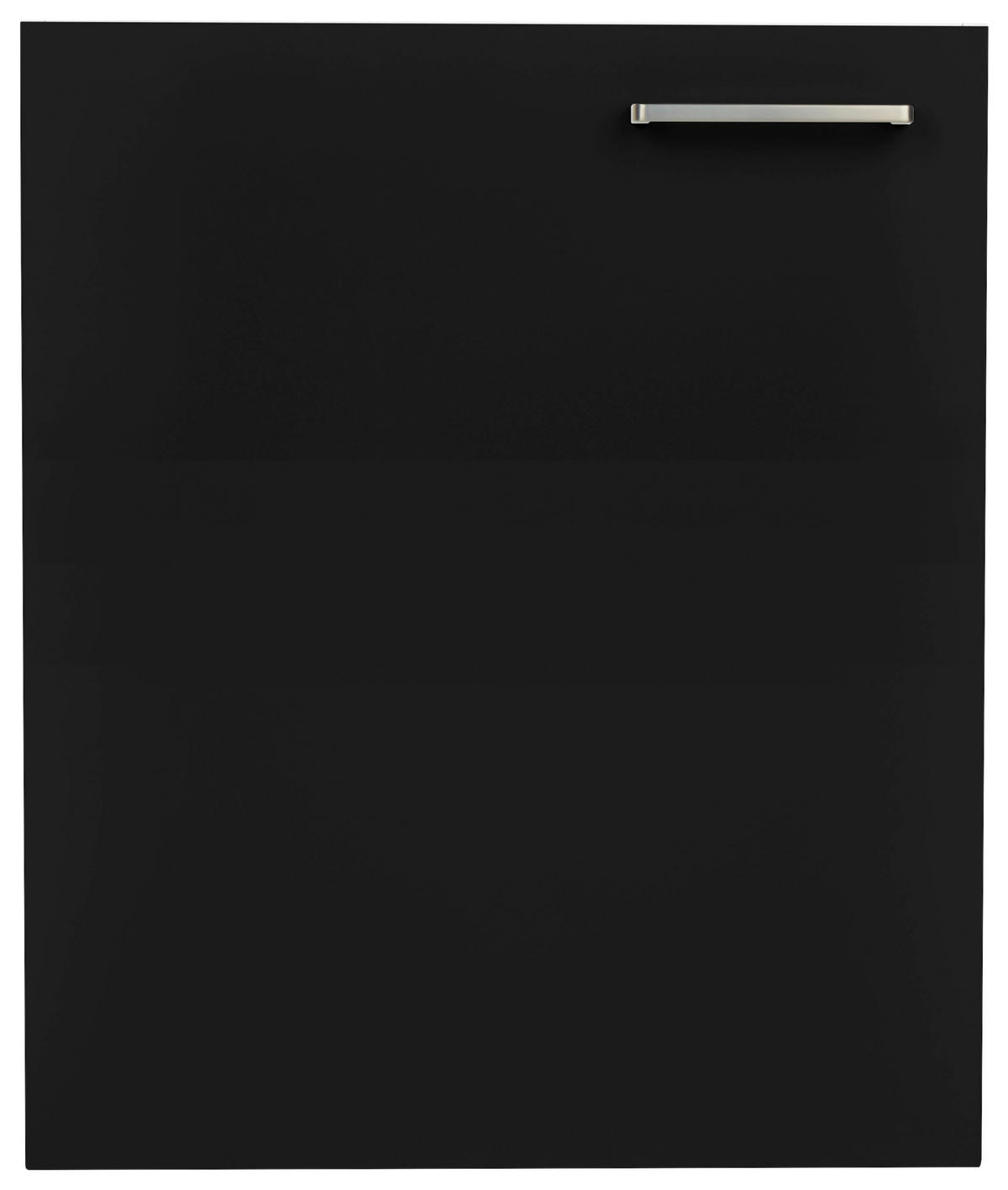 KÜCHENSCHRANKFRONT 60/72/1,9 cm  in Schwarz  - Edelstahlfarben/Schwarz, MODERN, Holzwerkstoff/Metall (60/72/1,9cm) - Nobilia