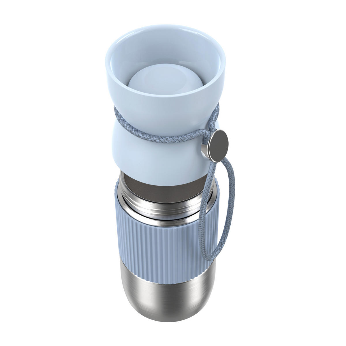 ISOLIERFLASCHE beYou 0,36L L  - Pastellblau, Basics, Metall (7,4/7,4/18,7cm) - Emsa