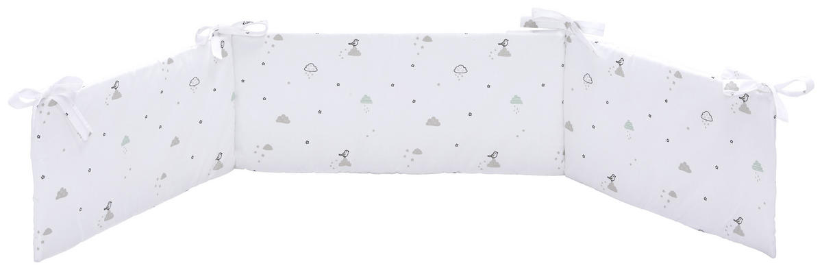 SET ZA DJEČJI KREVETIĆ  100/135 cm    Modern Clouds  - bijela/siva, Trend, tekstil (100/135cm) - Patinio
