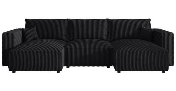 WOHNLANDSCHAFT Anthrazit Cord  - Anthrazit/Schwarz, MODERN, Kunststoff/Textil (153/350/153cm) - Xora