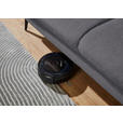 ECKSOFA in Chenille, Mikrofaser Grau  299/157 cm  - Schwarz/Grau, Design, Textil/Metall (299/157cm) - Dieter Knoll