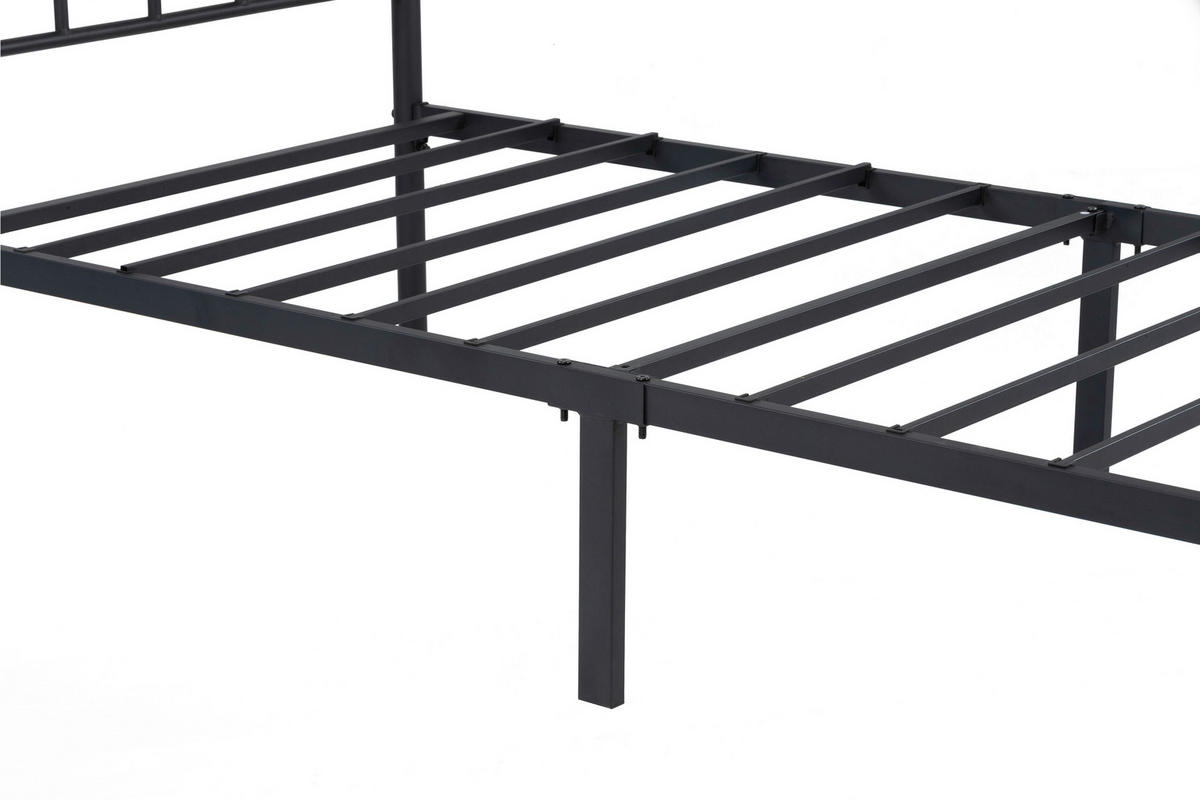 METALLBETT 90/200 cm  in Schwarz  - Schwarz, Basics, Metall (90/200cm) - Boxxx