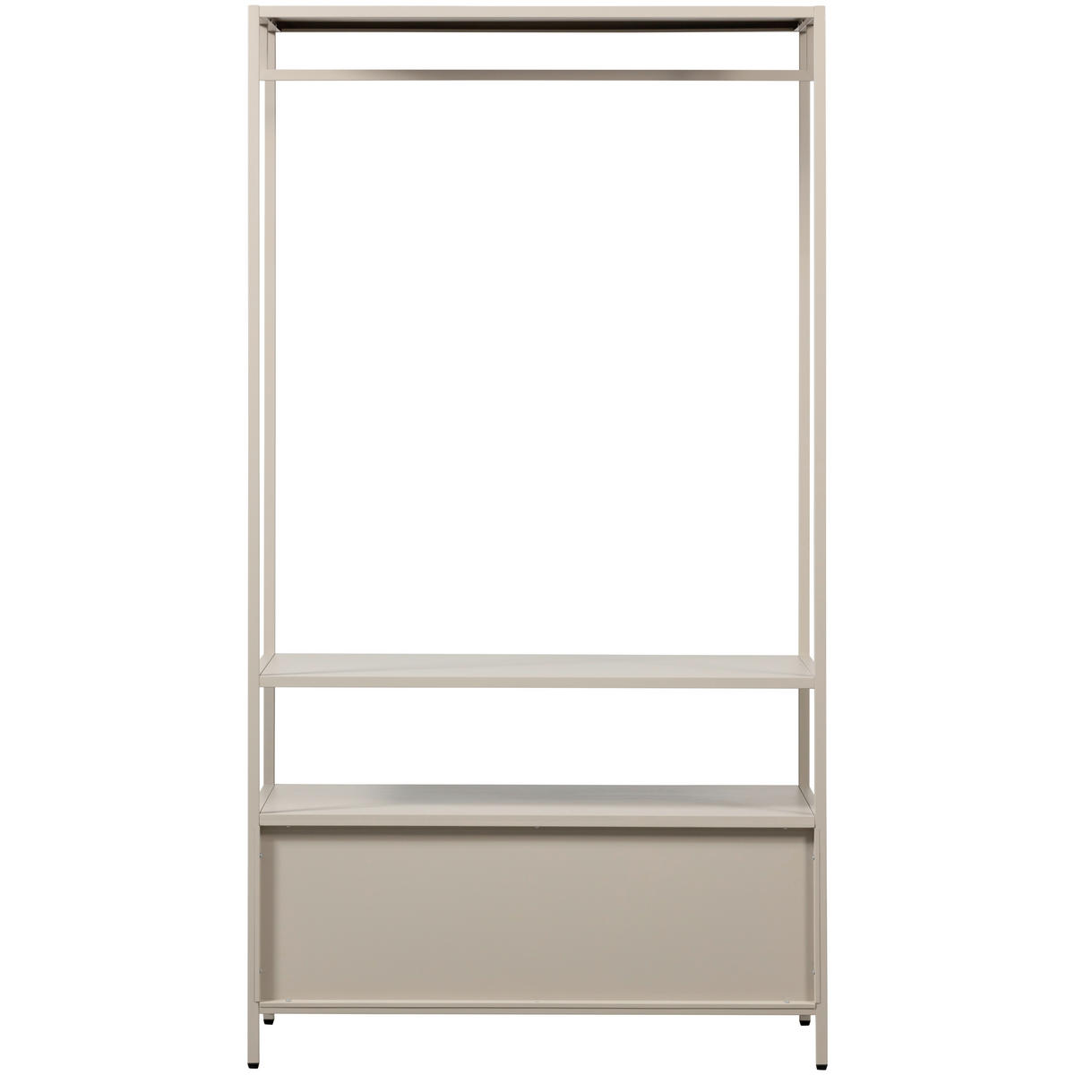 OFFENER KLEIDERSCHRANK 100/185/54 cm  in Sandfarben  - Sandfarben, Basics, Metall (100/185/54cm) - MID.YOU