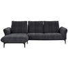 ECKSOFA  in Webstoff Dunkelgrau  182/277 cm  - Dunkelgrau/Schwarz, Natur, Textil (182/277cm) - Valnatura