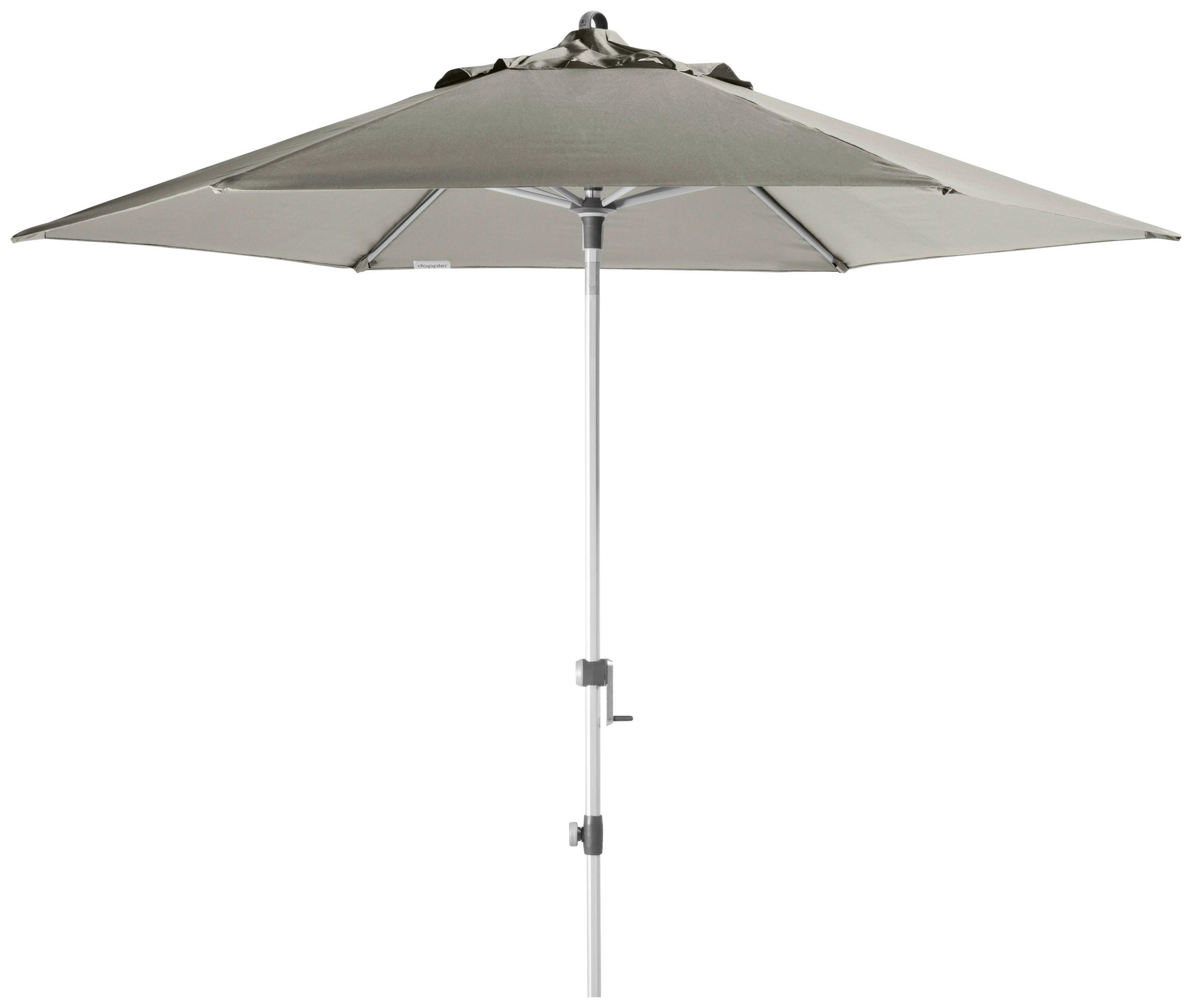 SONNENSCHIRM 280 cm Hellgrau  - Silberfarben/Hellgrau, Basics, Textil/Metall (280/280cm) - Doppler