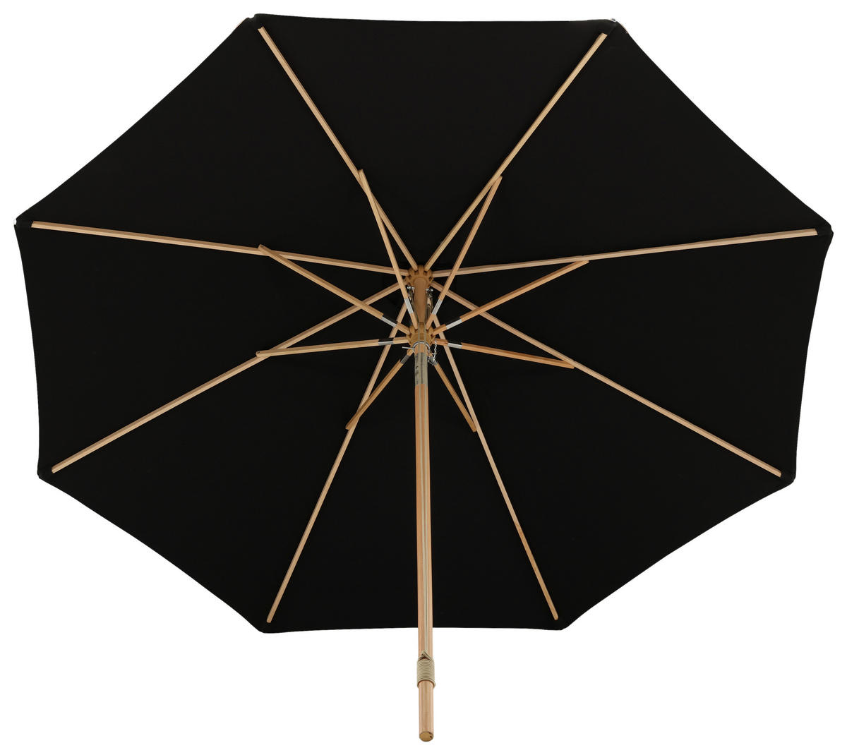 SONNENSCHIRM 330 cm  - Schwarz, KONVENTIONELL (330/258/330cm) - Gardenson