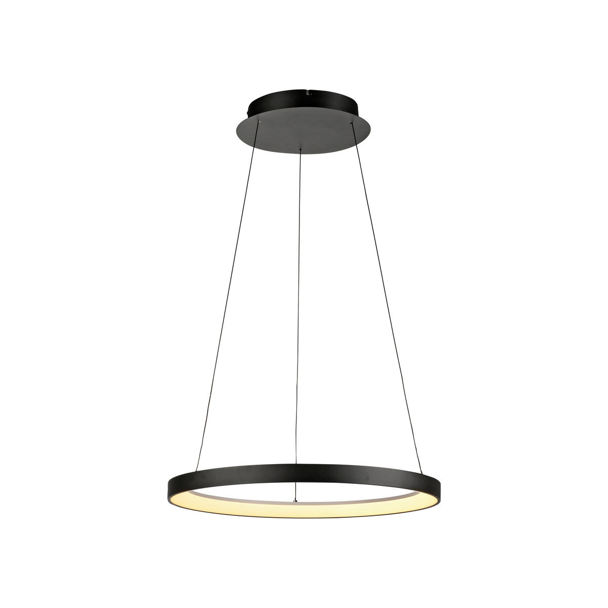 LED-HÄNGELEUCHTE Hoop 57/57/40-180 cm   - Schwarz, Design, Kunststoff/Metall (57/57/40-180cm) - Paul Neuhaus