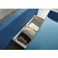 SCHLAFSOFA Flachgewebe Blau  - Chromfarben/Blau, Design, Kunststoff/Textil (194/73/91cm) - Xora