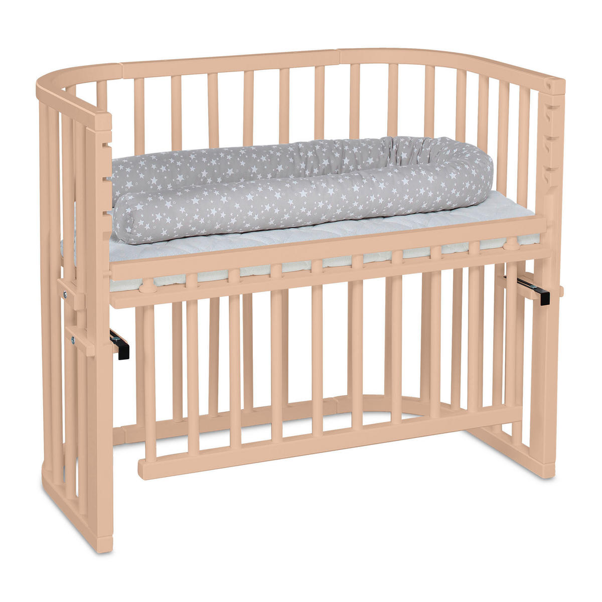 BEISTELLBETT 96/56,50/79 cm  - Beige, Basics, Holz (96/56,50/79cm) - Babybay