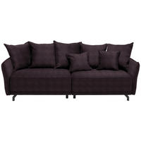 BIGSOFA in Velours Lila  - Lila/Schwarz, Design, Textil/Metall (226/91/103cm) - Carryhome