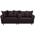 BIGSOFA in Velours Lila  - Lila/Schwarz, Design, Textil/Metall (226/91/103cm) - Carryhome