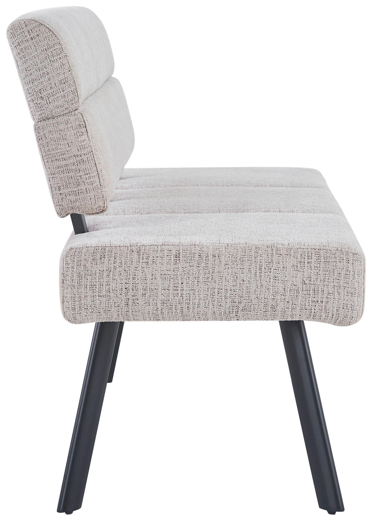 SITZBANK in Metall, Textil Beige  - Beige/Schwarz, KONVENTIONELL, Textil/Metall (140/88/62cm) - MID.YOU