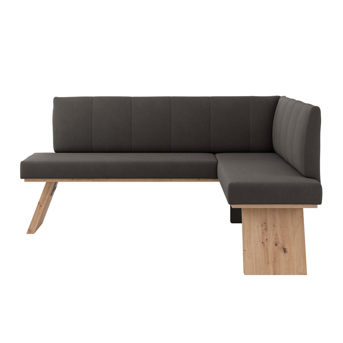 ECKBANK 185/150 cm Webstoff Anthrazit   - Eichefarben/Anthrazit, KONVENTIONELL, Textil (185/150cm)