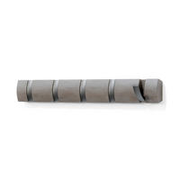 GARDEROBENLEISTE  in Pappel Grau, Nickelfarben  - Grau/Nickelfarben, Basics, Holz/Kunststoff (51/6/3cm) - Umbra