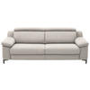 3-SITZER-SOFA in Chenille Ecru  - Ecru/Schwarz, Design, Textil/Metall (230/104/104cm) - Valdera