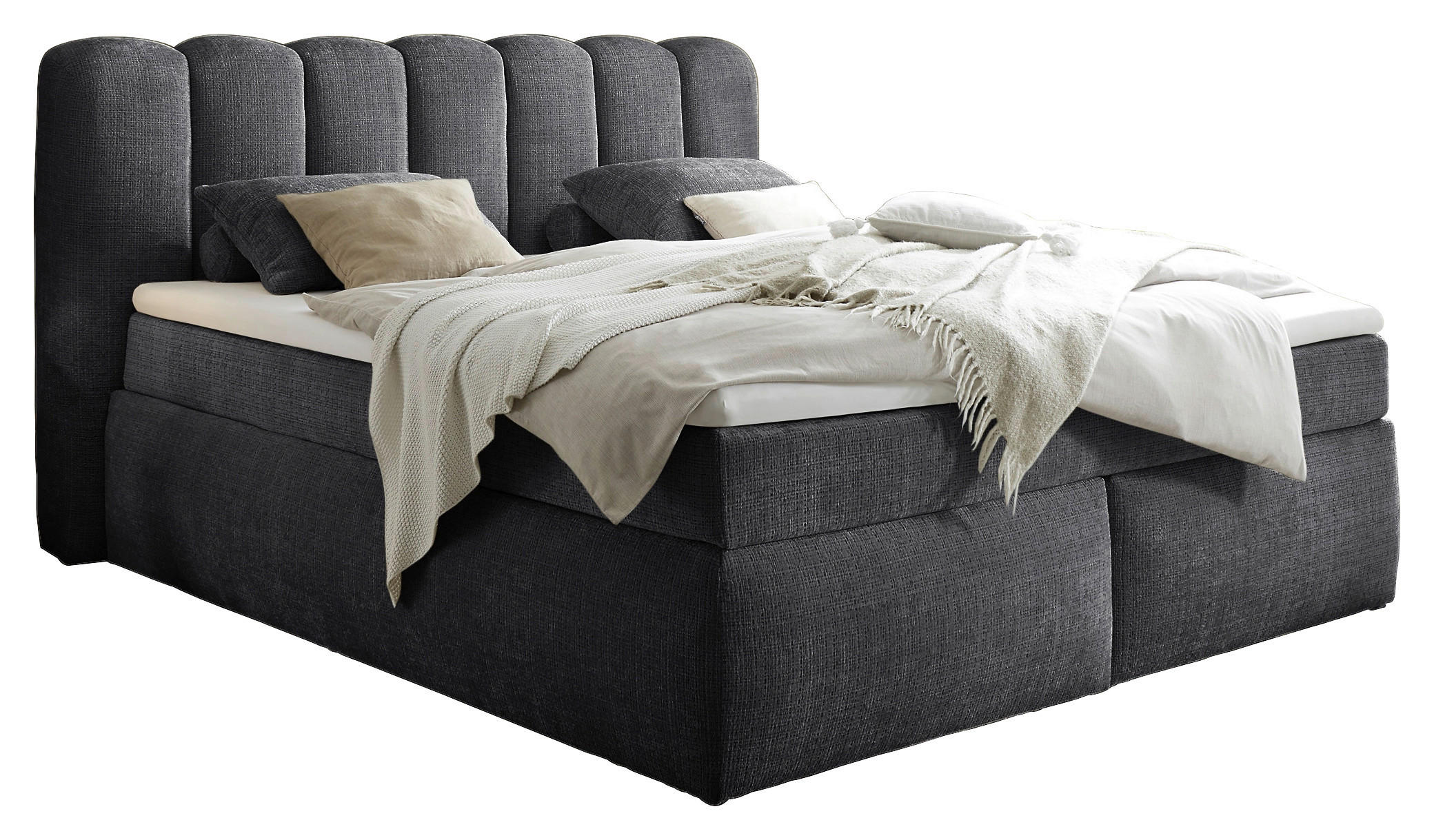 Boxxx Boxspringbett Anthrazit 200x220 cm