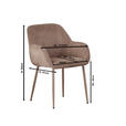 ARMLEHNSTUHL  in Eisen Cord  - Taupe, Design, Textil/Metall (57,5/84/61cm) - Xora