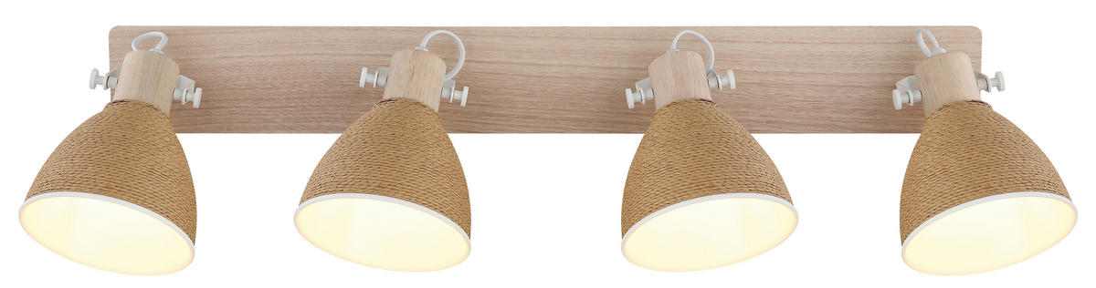 STRAHLER Lyndon 85,5/17,5/19 cm  - Braun/Weiß, Natur, Holz/Papier (85,5/17,5/19cm) - Globo