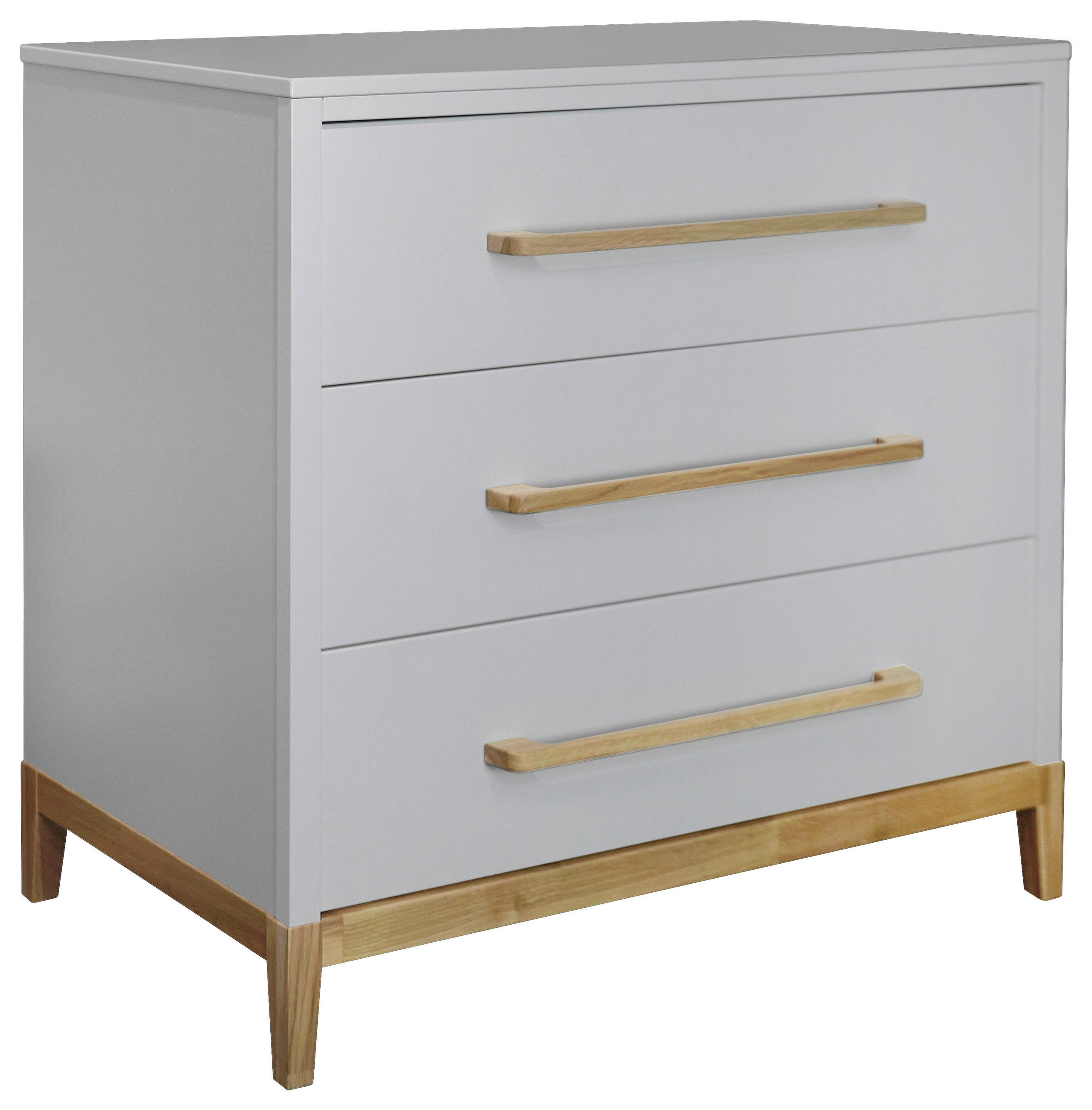 KOMMODE , 110/92/47 cm, 3 Schublade(n)  - Grau, LIFESTYLE, Holz/Holzwerkstoff (110/92/47cm) - Stylife
