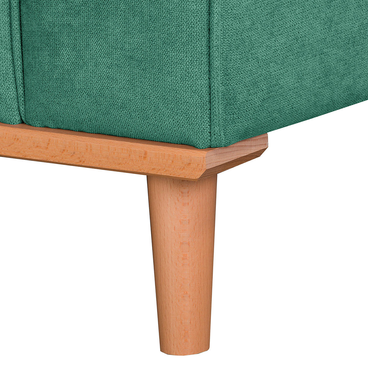 ECKSOFA Beata Mintgrün Mikrofaser  - Wengefarben/Mintgrün, Design, Holz/Textil (150/230cm) - Livetastic