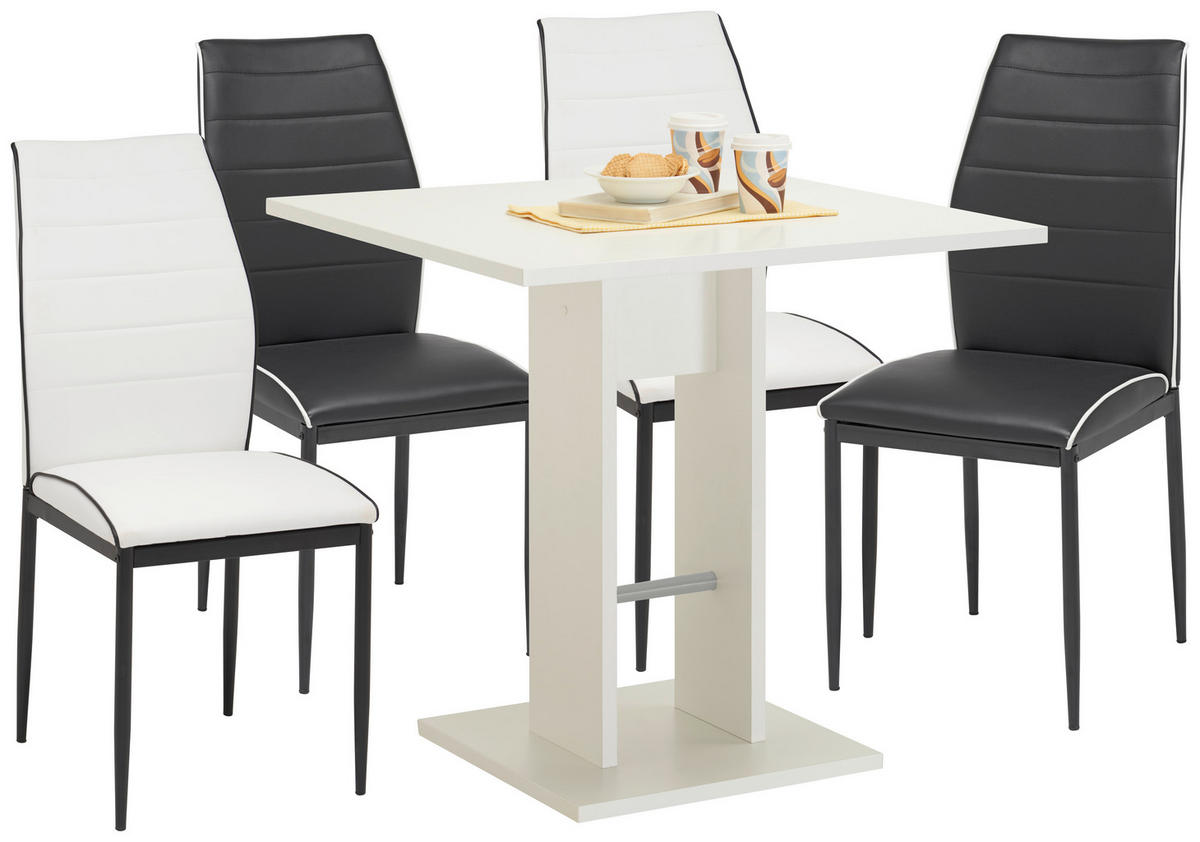 JEDÁLENSKÝ STÔL, biela, 75/75/74 cm - biela, Konventionell, kompozitné drevo (75/75/74cm) - Carryhome
