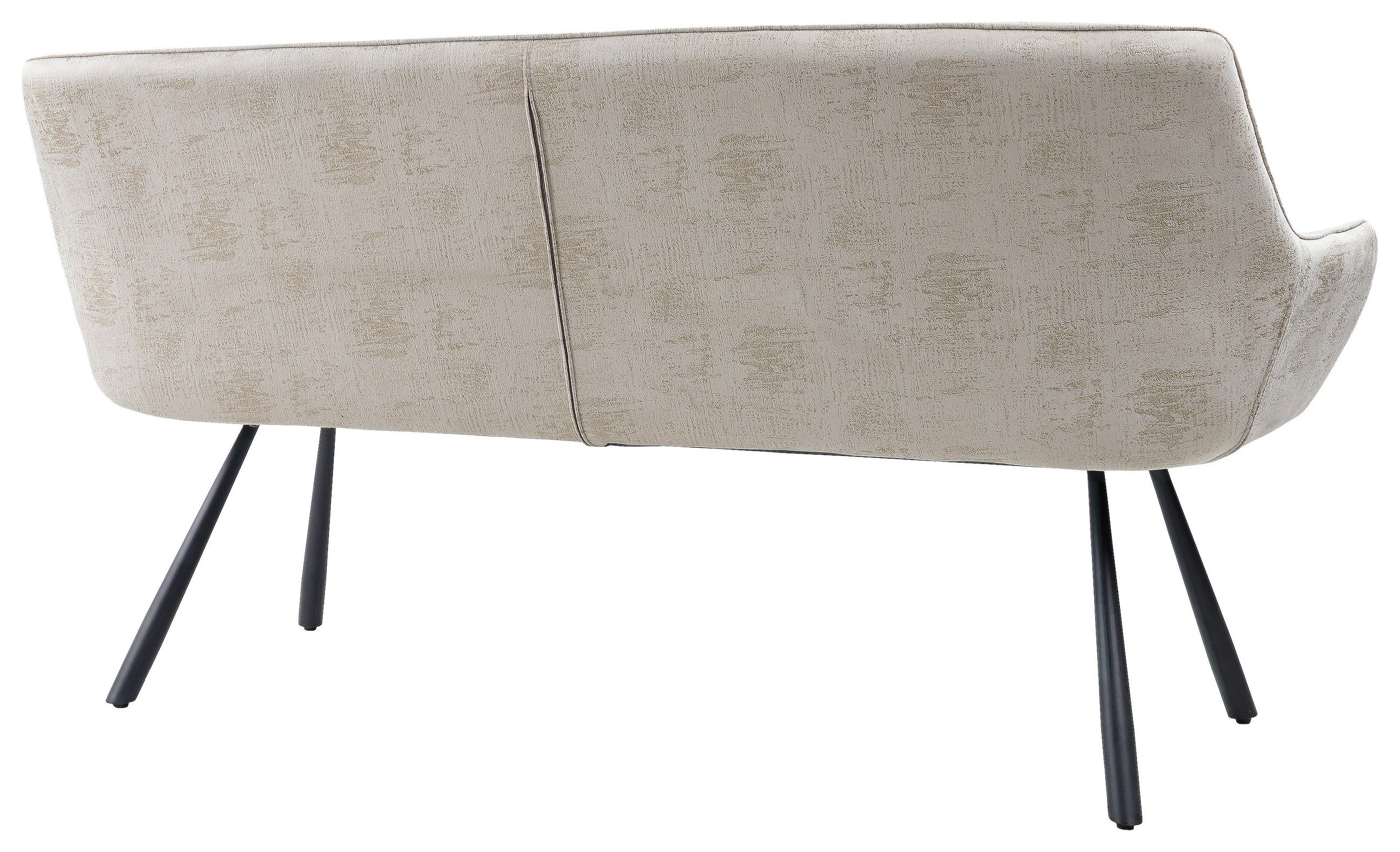 SITZBANK 177,5/87/64 cm Struktur Beige  - Beige/Schwarz, Design, Textil/Metall (177,5/87/64cm) - Hom`in