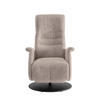 RELAXSESSEL Mikrofaser Relaxfunktion, Kopfteilverstellung, Fußteilverstellung, Rücken echt    - Beige/Schwarz, MODERN, Textil/Metall (72/118/85-165cm) - Livetastic