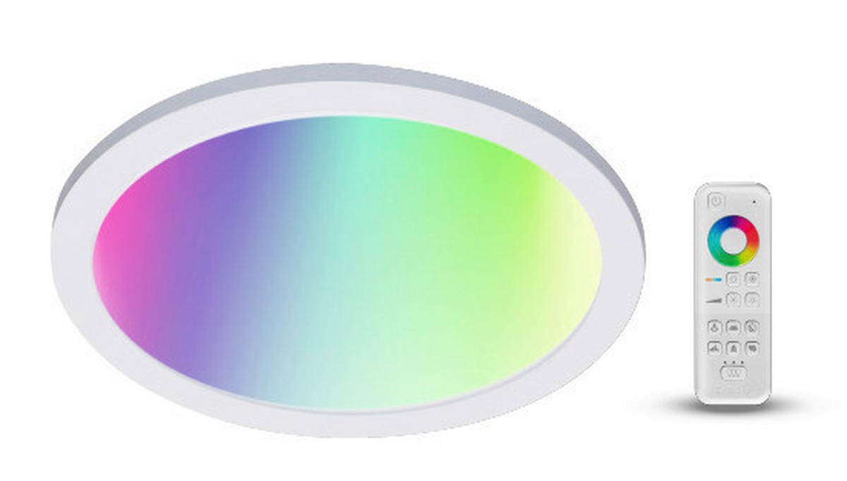 LED Decken-/Wandpanel 45 cm  45/5,1 cm    - Weiß, Basics, Kunststoff (45/5,1cm) - Tint