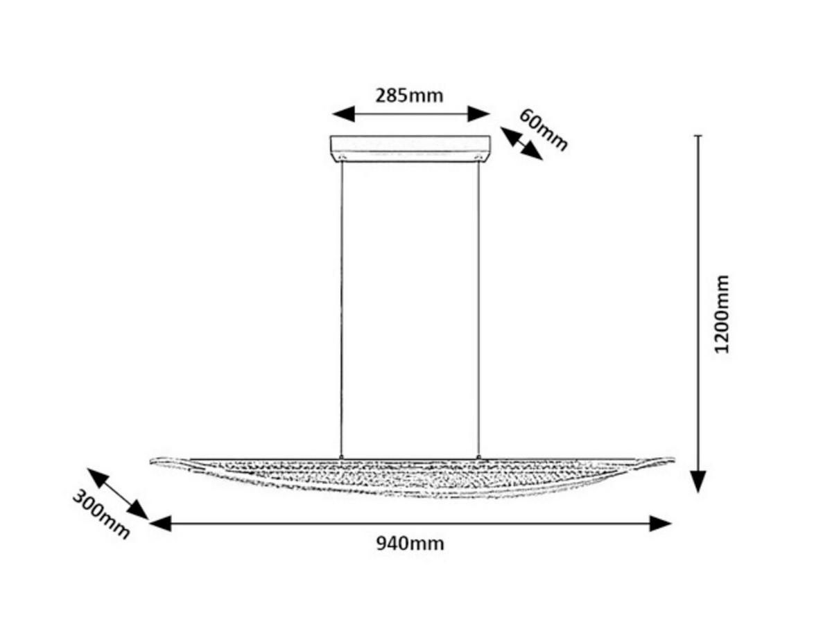 LED LUSTER    94/30/120 cm    - prozirna/zlatna, Dizajnerski, metal/plastika (94/30/120cm)