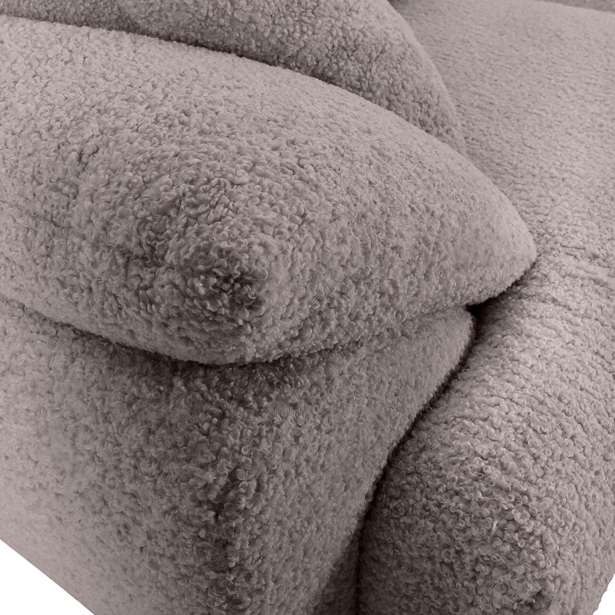 BIG SOFFA i plysch grå  - svart/grå, Modern, textil/plast (290/68/117cm) - MID.YOU