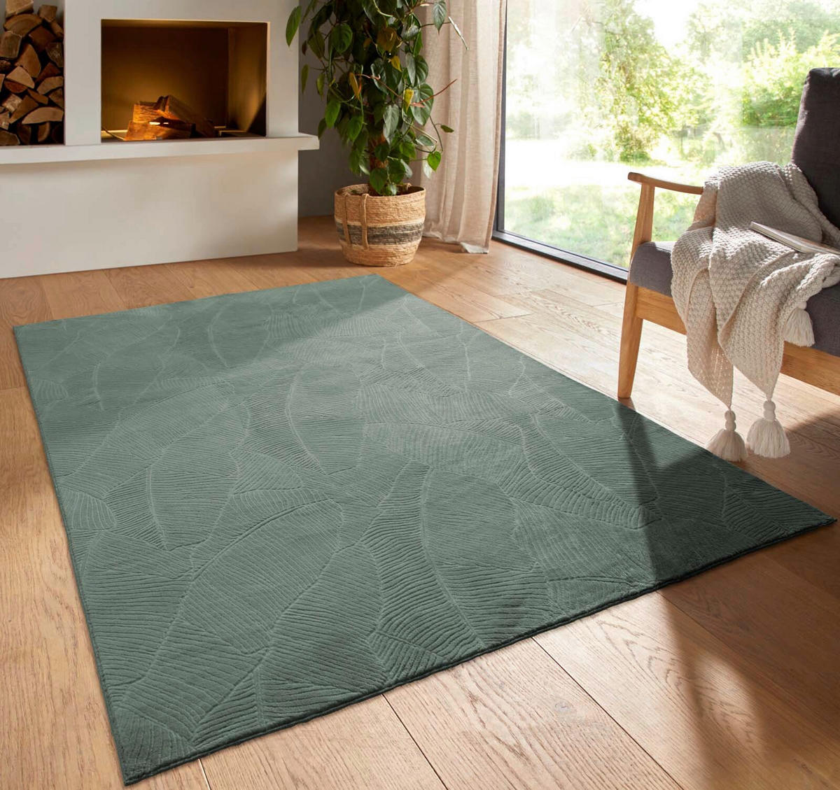 WEBTEPPICH 120/170 cm Homestyle Hellgrün  - Hellgrün, Design, Textil (120/170cm) - Novel
