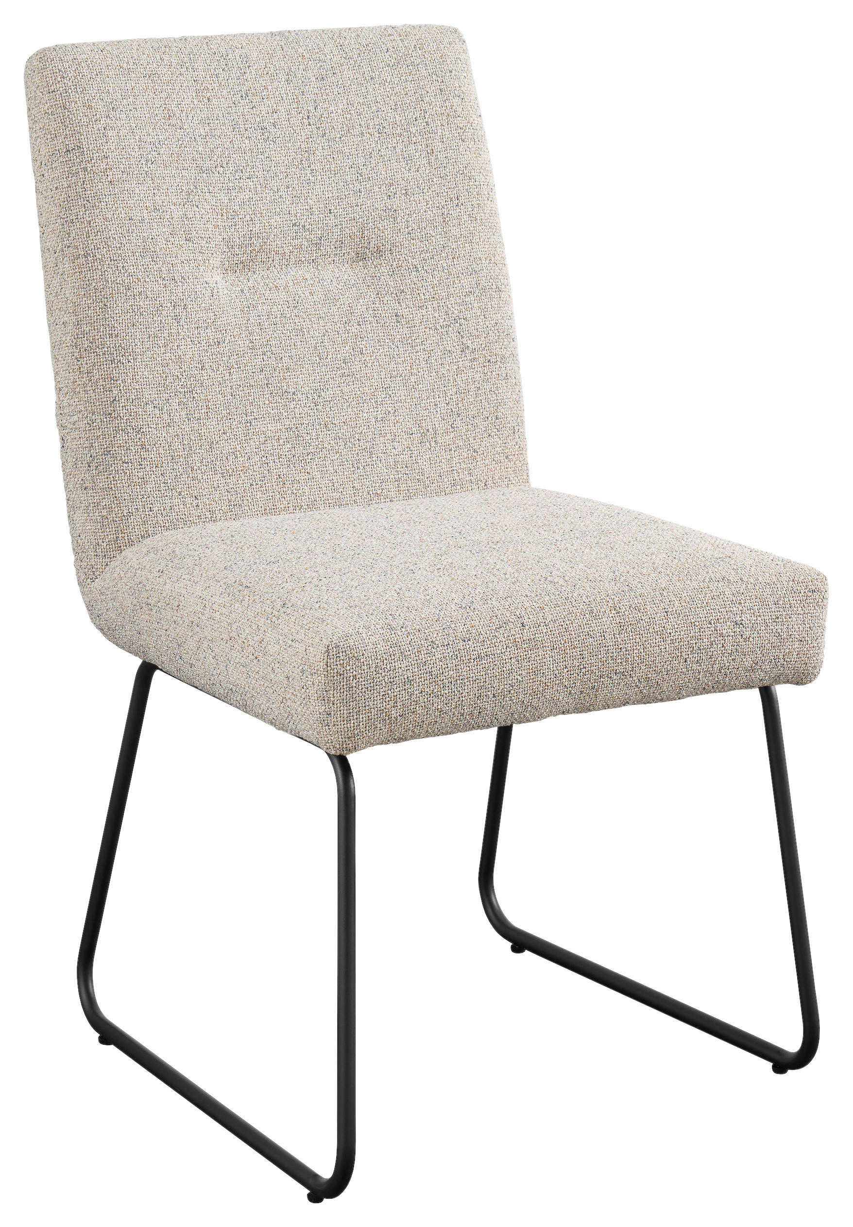 STUHL - Beige/Schwarz, Design, Textil/Metall (51,5/92,5/65cm) - SetOne by Musterring