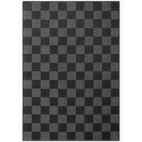 FLACHWEBETEPPICH 120/170 cm Haringey Schwarz, Weiß rechteckig  - Schwarz/Weiß, Basics, Kunststoff (120/170cm)