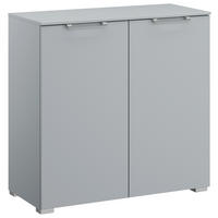 KOMMODE 80/81/42 cm Hellgrau  - Silberfarben/Hellgrau, Design, Holzwerkstoff/Kunststoff (80/81/42cm) - Novel