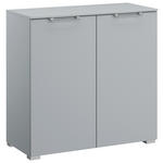 KOMMODE  in 80/81/42 cm  - Silberfarben/Hellgrau, Design, Holzwerkstoff/Kunststoff (80/81/42cm) - Novel