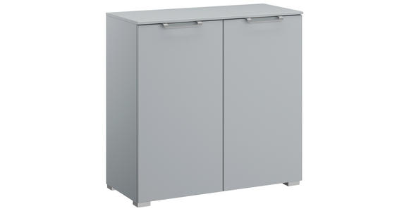 KOMMODE , 80/81/42 cm,  - Silberfarben/Hellgrau, Design, Holzwerkstoff/Kunststoff (80/81/42cm) - Novel