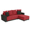 ECKSOFA Anthrazit, Rot Mikrofaser  - Anthrazit/Rot, Design, Kunststoff/Textil (178/248cm) - MID.YOU