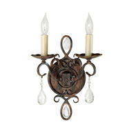 STENSKA SVETILKA  Elstead Chateau ///220-240 V/E14 - barve brona, Konvencionalno, kovina/steklo (22,9/22,9/29,8cm) - Elstead Lighting