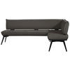 ECKBANK 235/165 cm Webstoff Schwarz Buche massiv   - Schwarz, Basics, Holz/Textil (235/165cm) - Carryhome