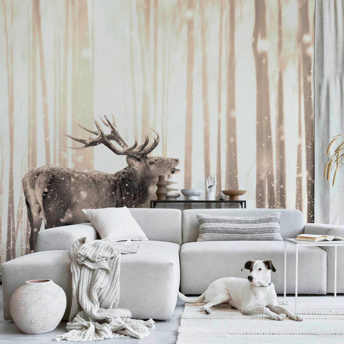 FOTOTAPET 250/175 cm  - vit/beige, Lifestyle, textil (250/175cm) - artgeist